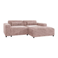 by fonQ Velura Hoekbank Rechts - Chenille - Oudroze