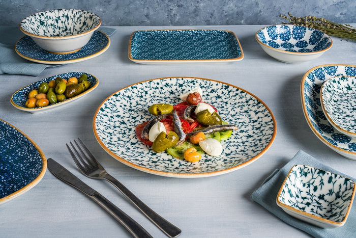 Bonna Diep bord - Lotus - Porselein - 23 cm (1000cc) - set van 6