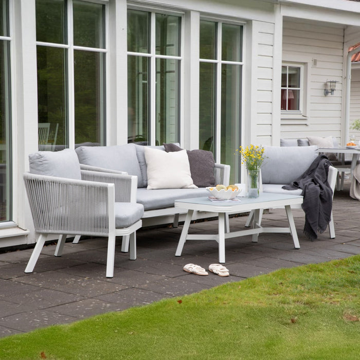 Fjôrd - Tuinset Wit Lounge - Aluminium - Virya
