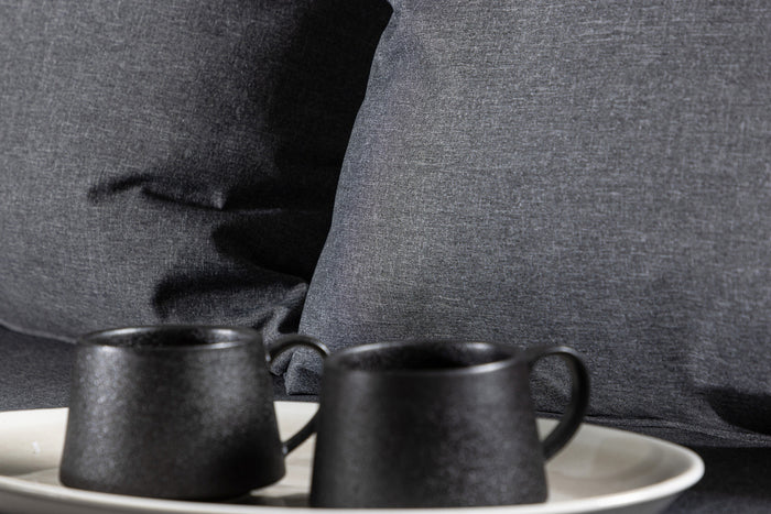 Fjôrd - Loungeset Zwart|Naturel - Acaciahout - Chania