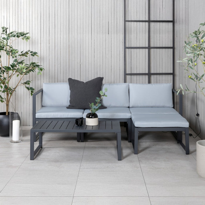 Fjôrd - Tuinset Zwart|Grijs - Aluminium - Salvador