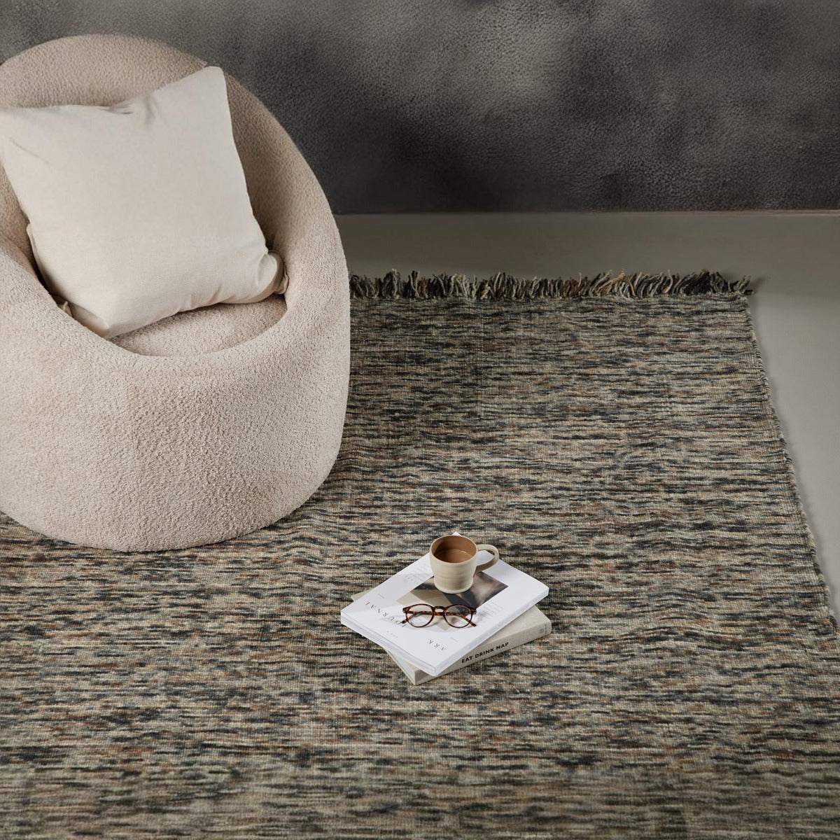 Fjôrd - Vloerkleed Grijs|Zwart - 250x350cm - Dante