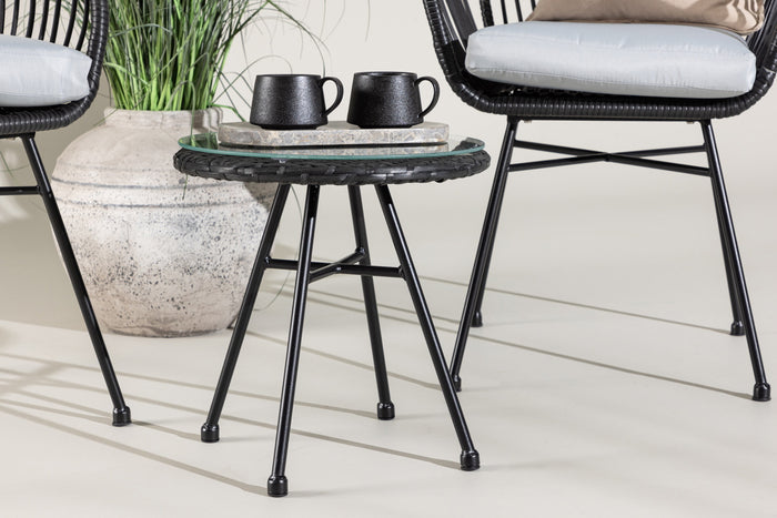 Fjôrd - Loungeset Zwart - Wicker - Viga