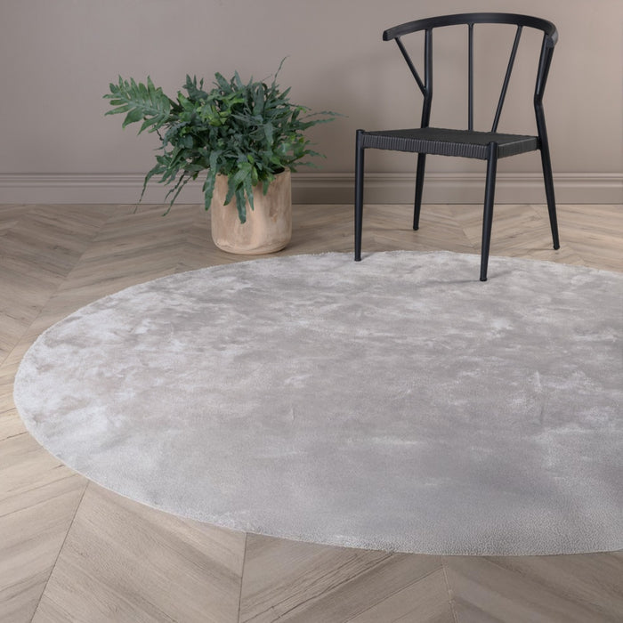 Fjôrd - Vloerkleed Zilver - Ø200cm - Indra