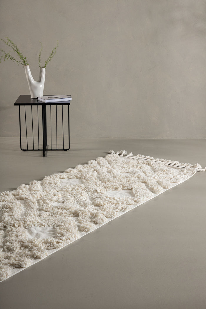 Fjôrd - Vloerkleed Wit - 200x70cm - Hilma