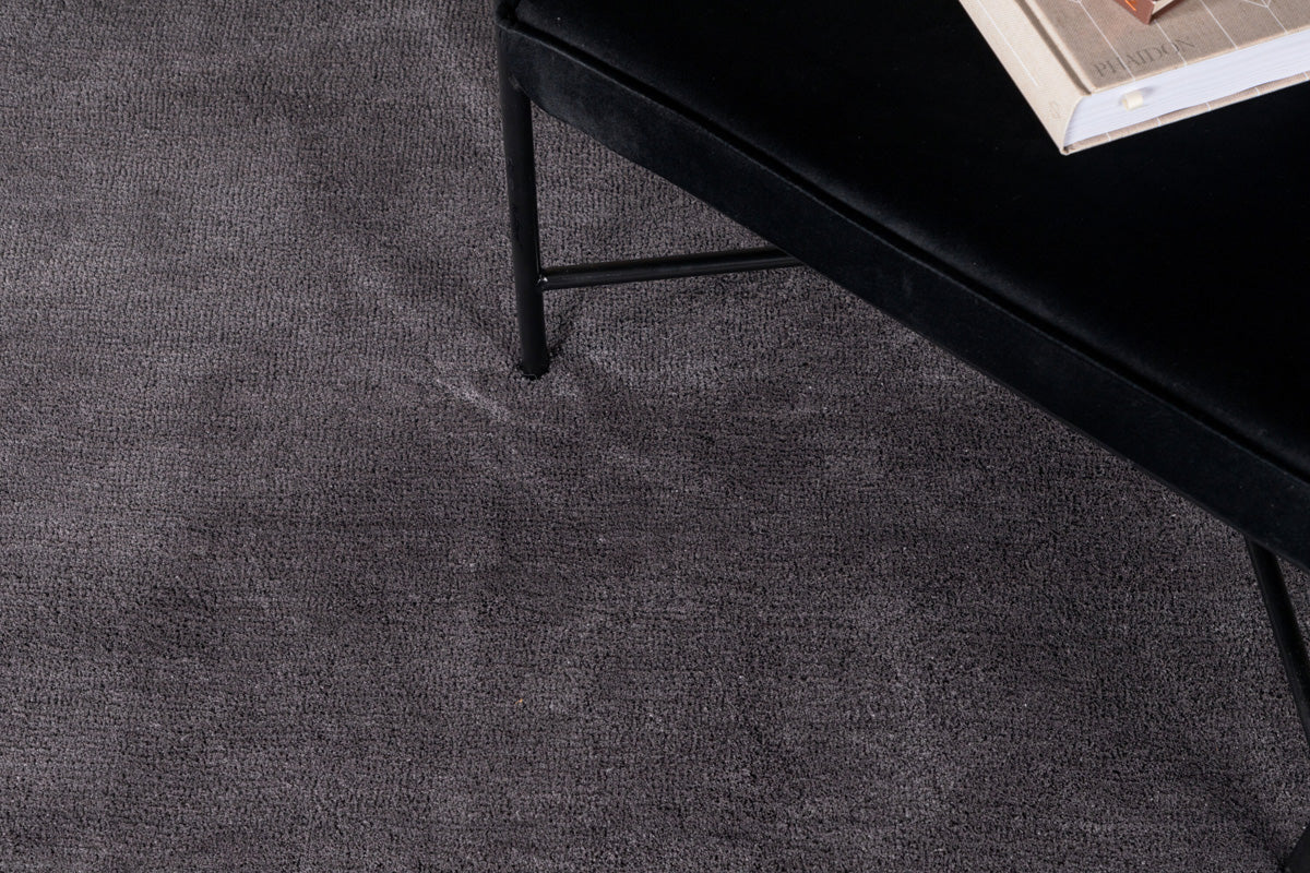 Fjôrd - Vloerkleed Donkergrijs - Ø200cm - Undra