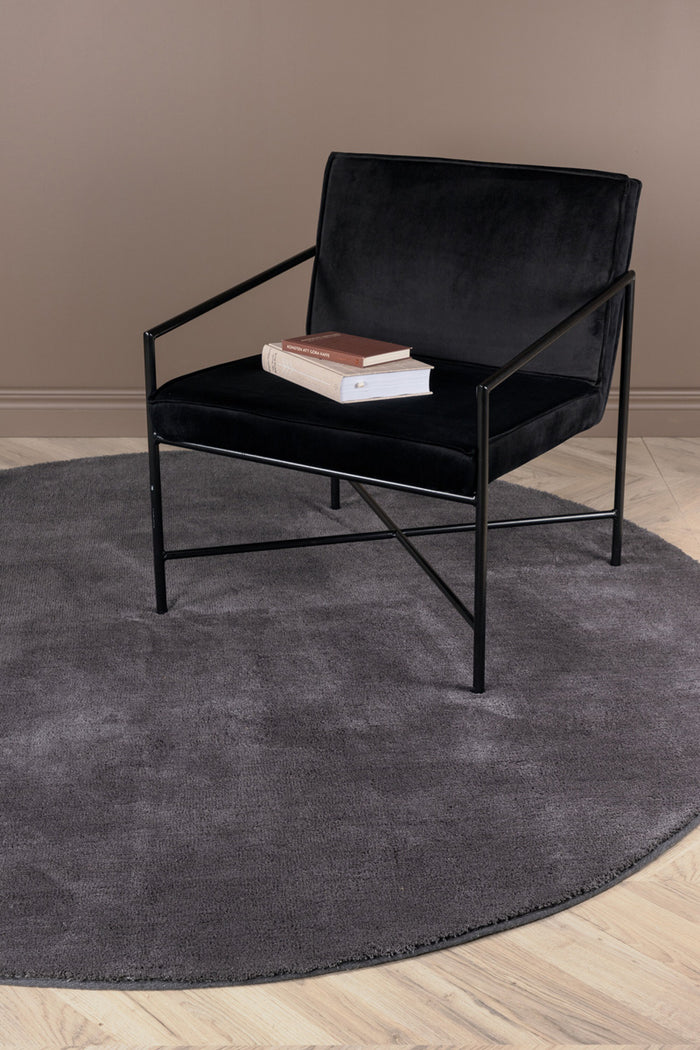 Fjôrd - Vloerkleed Donkergrijs - Ø200cm - Undra