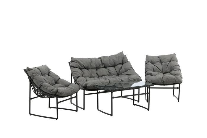 Fjôrd - Tuinset Zwart|Grijs - Staal - Tina