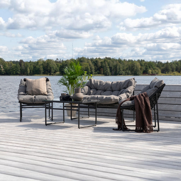 Fjôrd - Tuinset Zwart|Grijs - Staal - Tina