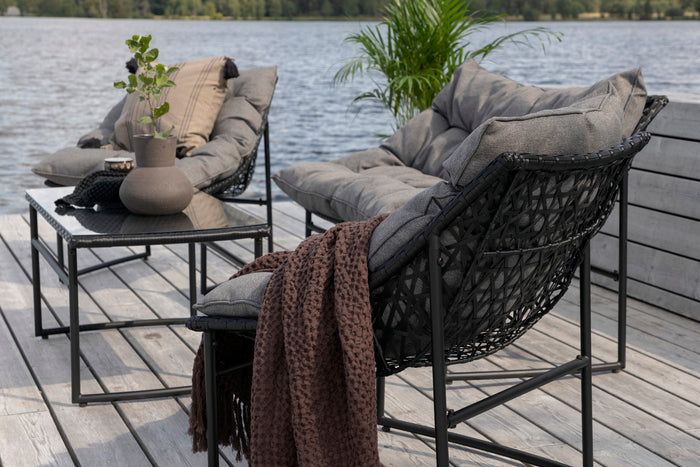 Fjôrd - Tuinset Zwart|Grijs - Staal - Tina