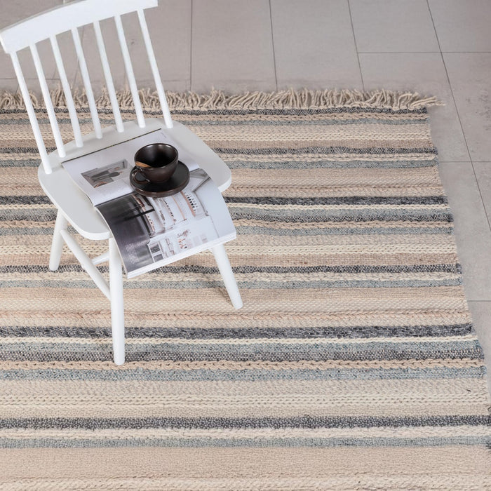 Fjôrd - Vloerkleed Beige|Blauw - 200x300cm - Gudha