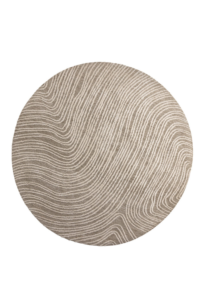 Fjôrd - Vloerkleed Beige - Ø200cm - Melle