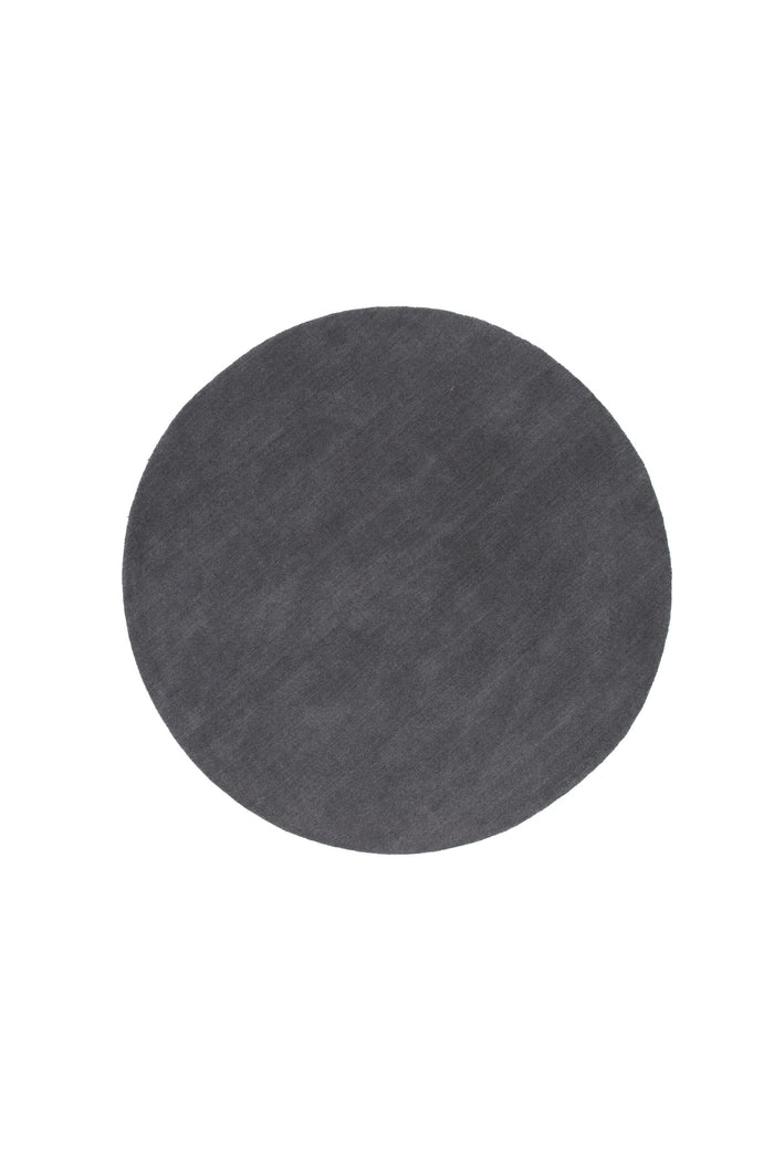 Fjôrd - Vloerkleed Donkergrijs - Ø200cm - Wol - Ulla