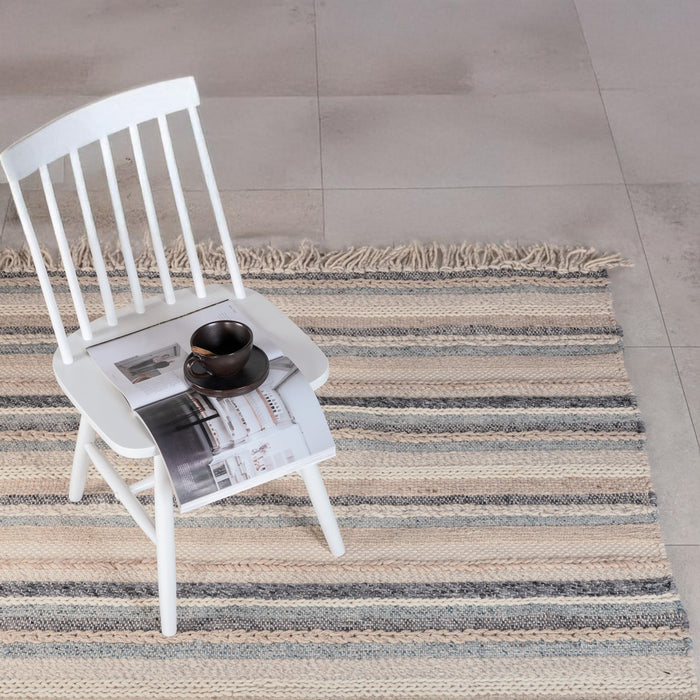 Fjôrd - Vloerkleed Beige|Blauw - 170x240cm - Gudha