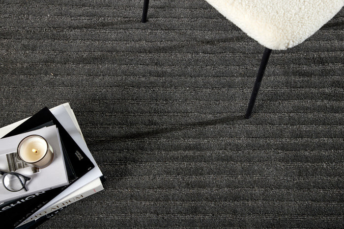 Fjôrd - Vloerkleed Donkergrijs - 300x200cm - Milton