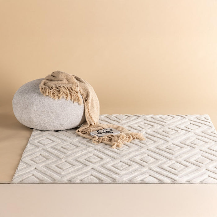 Fjôrd - Vloerkleed Wit - 230x160cm - Pia