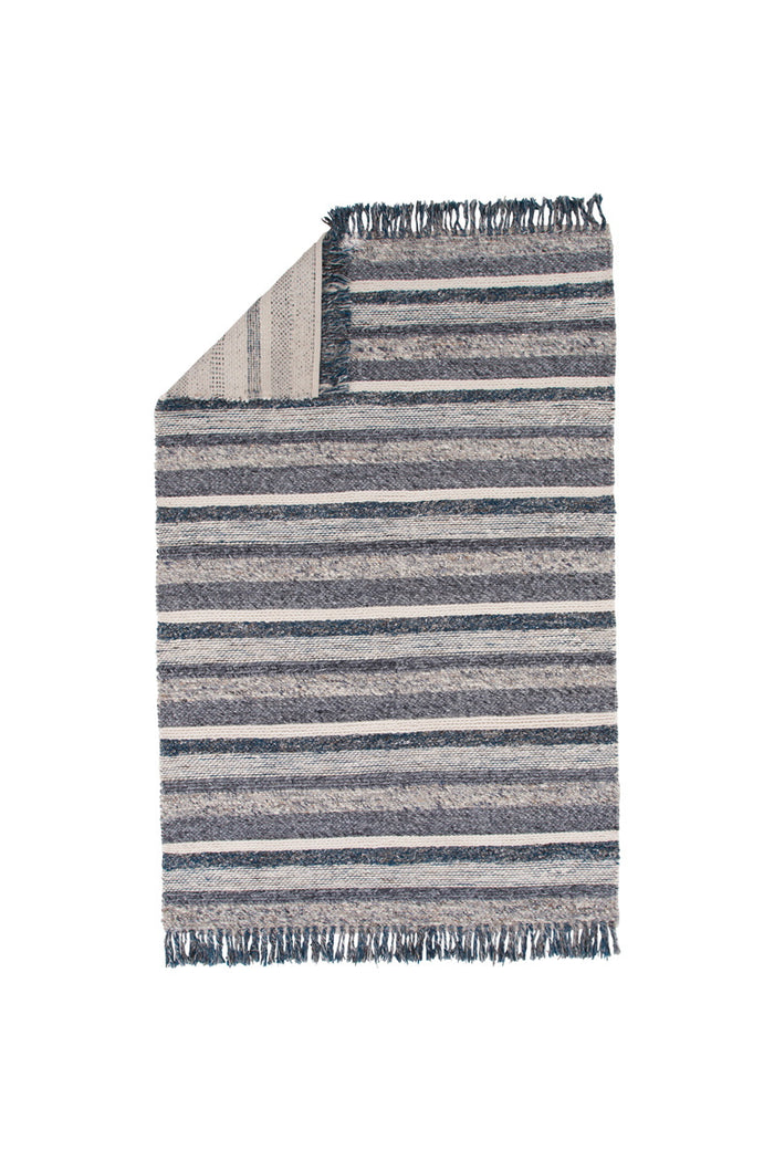 Fjôrd - Vloerkleed Blauw|Grijs - 170x240cm - Agra