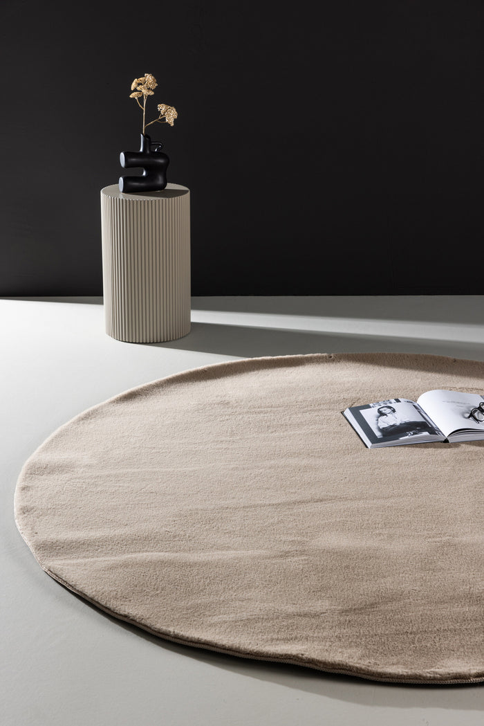Fjôrd - Vloerkleed Beige - Ø200cm - Leni