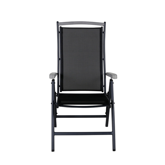 Fjôrd - Tuinstoel Zwart Verstelbaar - Albany - Set van 2