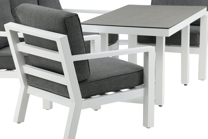 Fjôrd - Tuinset Wit|Grijs - 4-delig - Barcelona