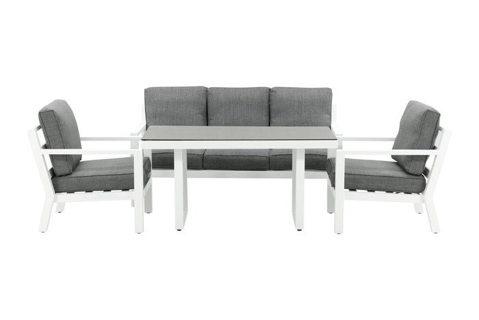 Fjôrd - Tuinset Wit|Grijs - 4-delig - Barcelona
