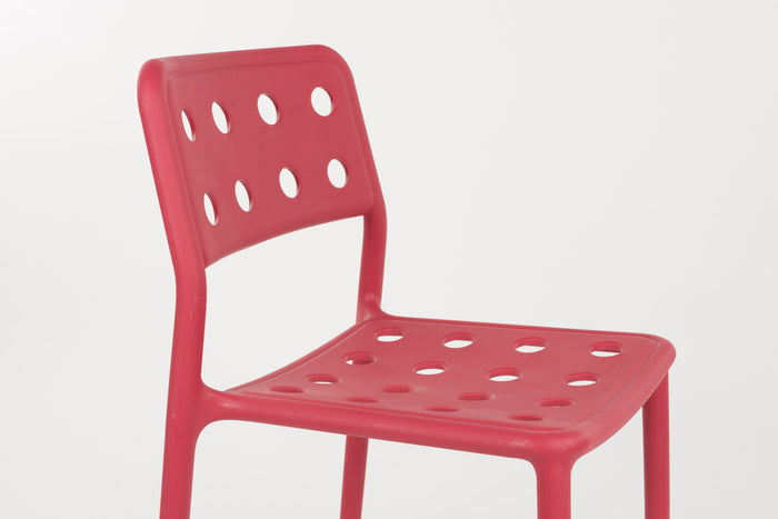 Giga Meubel - Tuinstoel Rood - 53x46x80cm - Serra - Set van 4