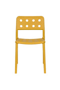 Giga Meubel - Tuinstoel Geel - 53x46x80cm - Serra - Set van 4