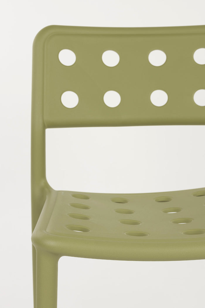 Giga Meubel - Tuinstoel Groen - 53x46x80cm - Serra - Set van 4