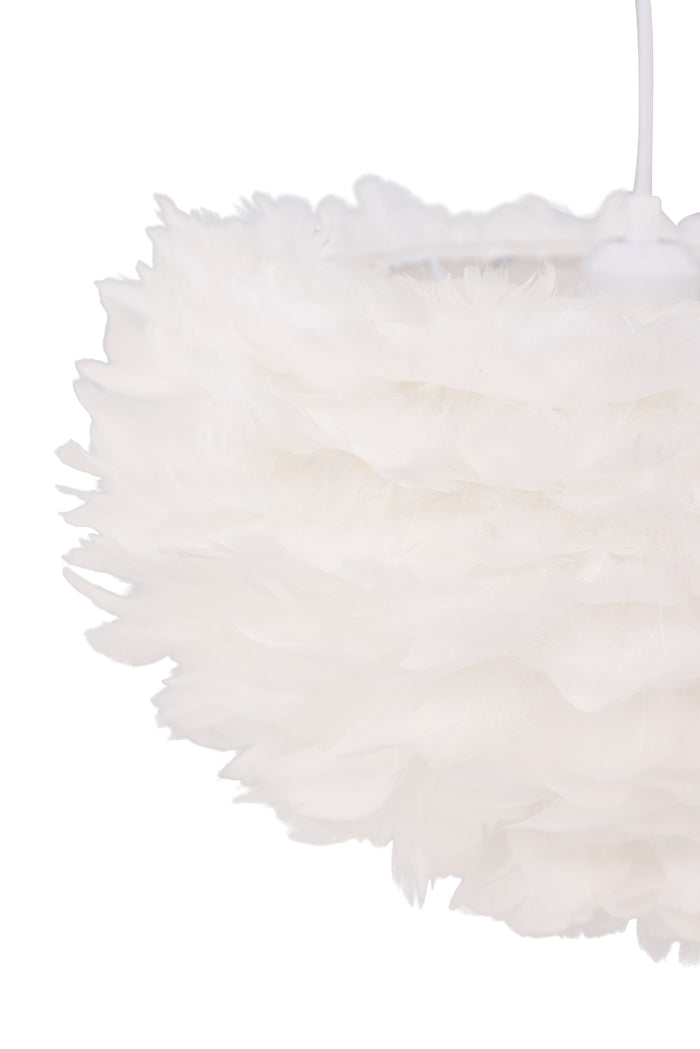 Fjôrd - Hanglamp Wit - 45x45cm - Veren - Nicola