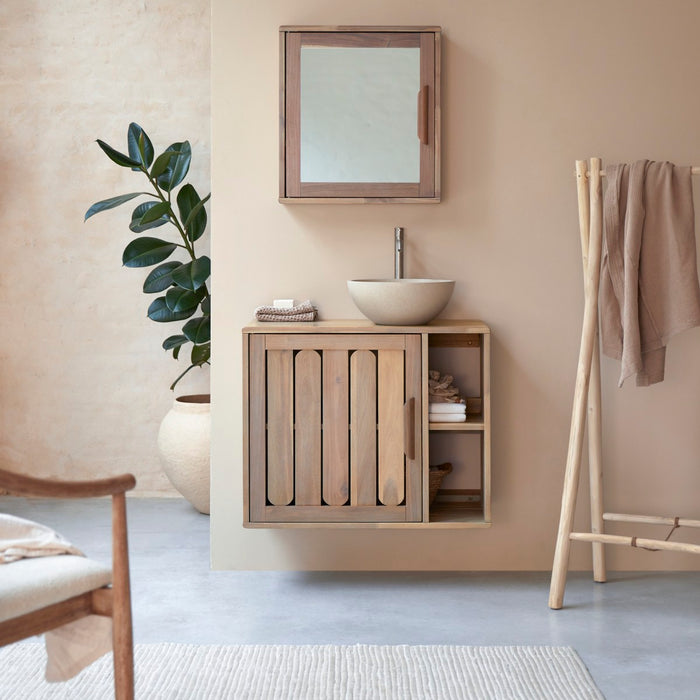 Tikamoon - Badkamermeubel van acaciahout 80 Lila