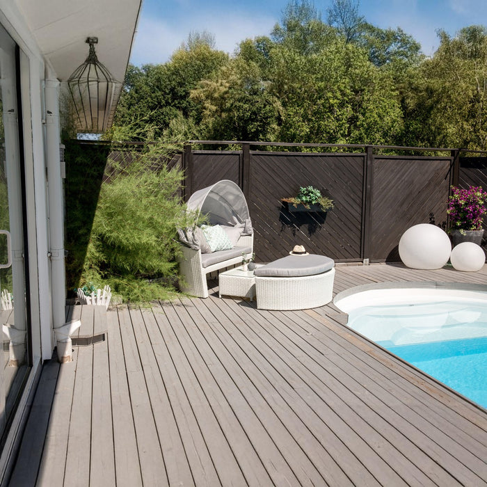 Fjôrd - Lounge Ligbed Wit|Grijs - Padova