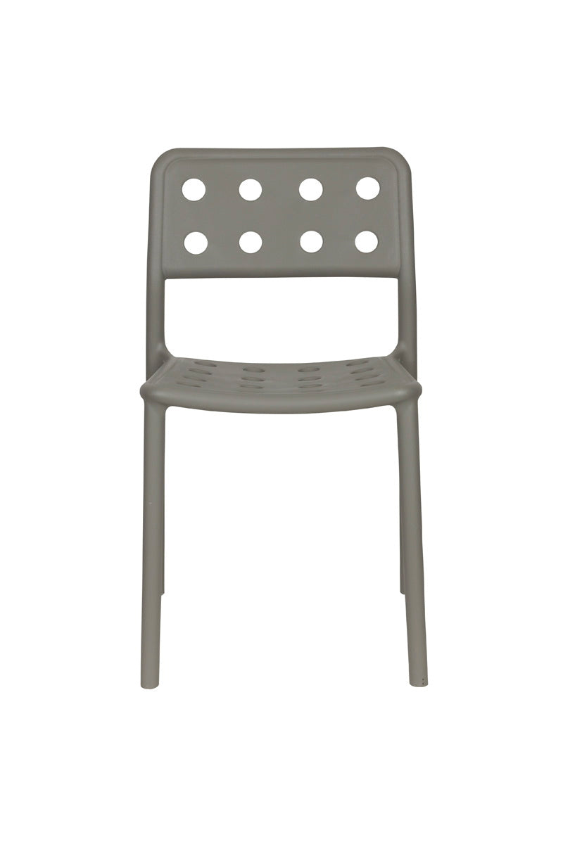 Giga Meubel - Tuinstoel Grijs - 53x46x80cm - Serra - Set van 4