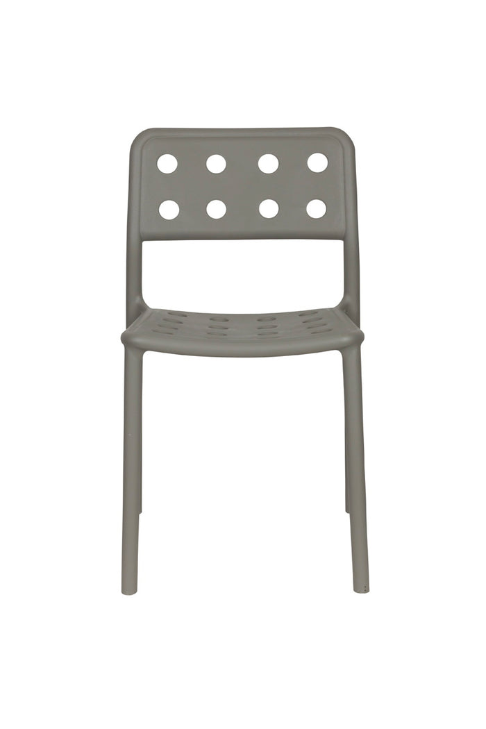 Giga Meubel - Tuinstoel Grijs - 53x46x80cm - Serra - Set van 4