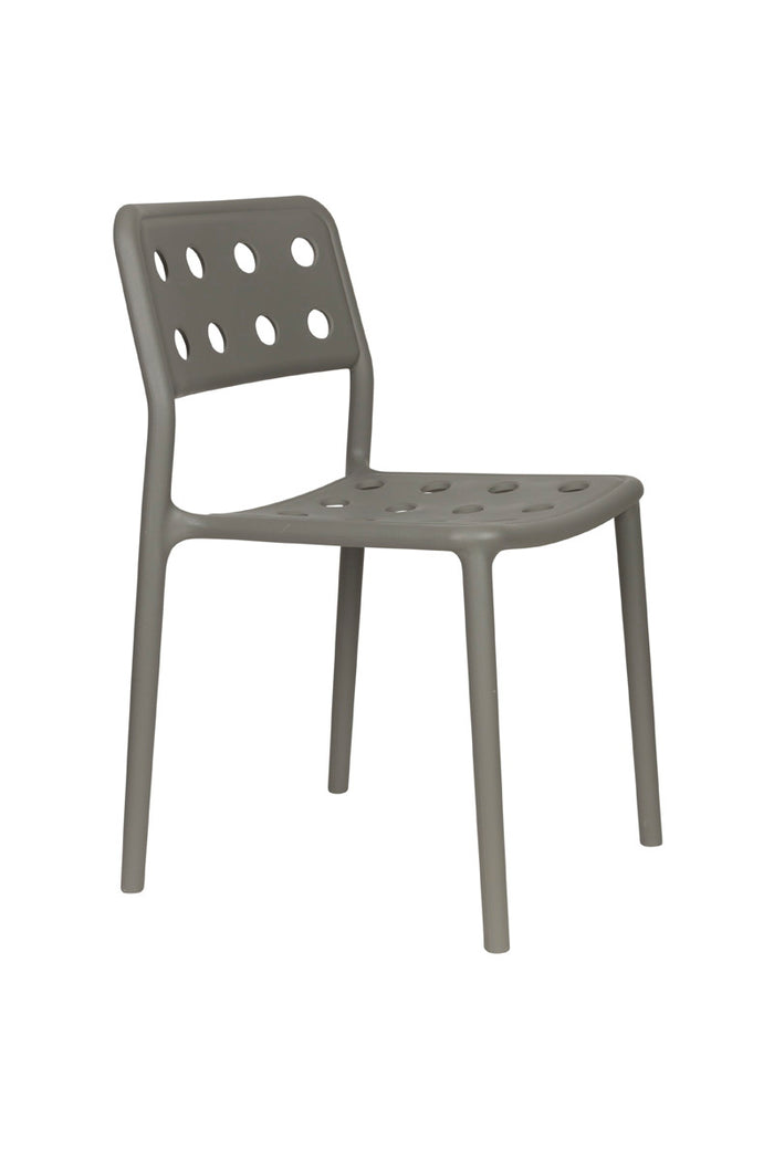 Giga Meubel - Tuinstoel Grijs - 53x46x80cm - Serra - Set van 4