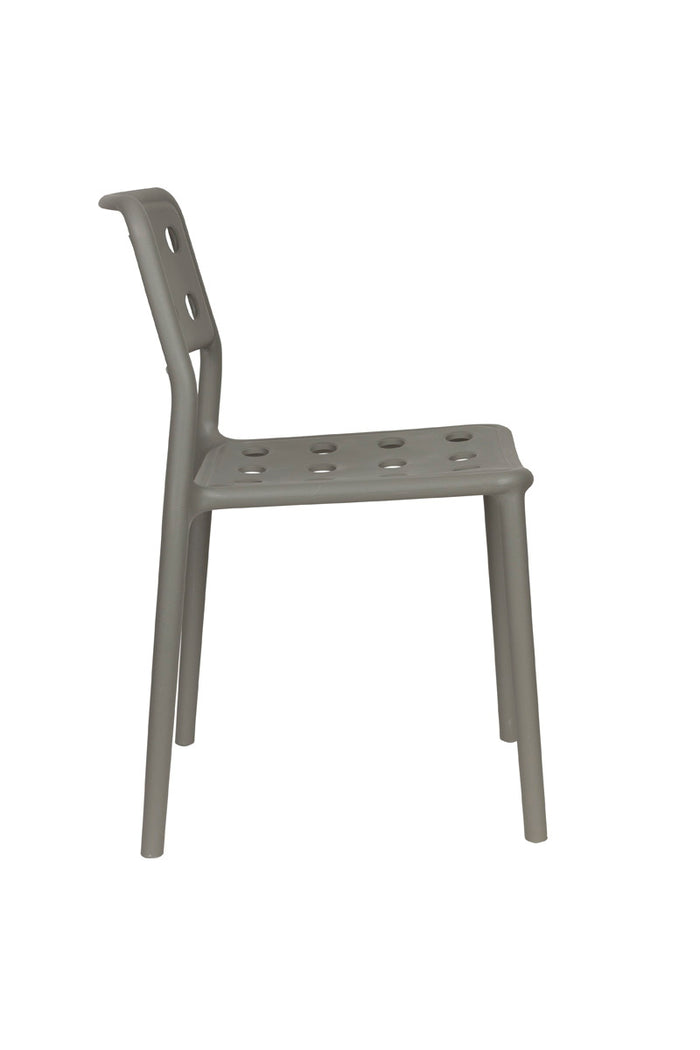 Giga Meubel - Tuinstoel Grijs - 53x46x80cm - Serra - Set van 4
