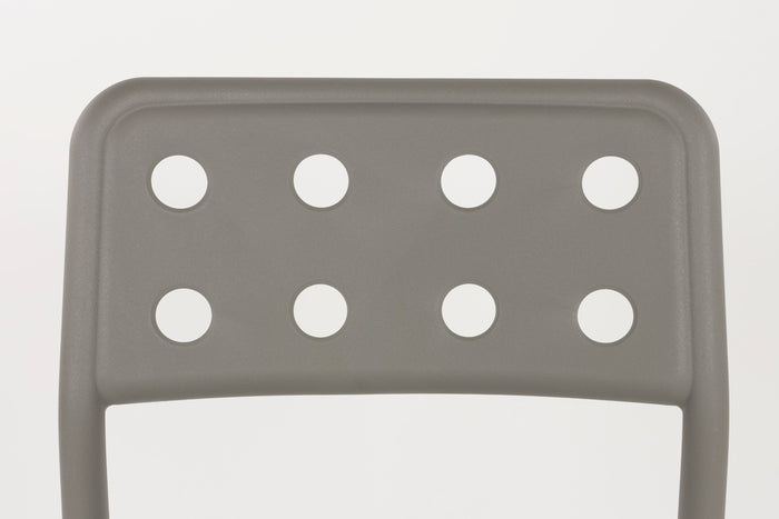 Giga Meubel - Tuinstoel Grijs - 53x46x80cm - Serra - Set van 4