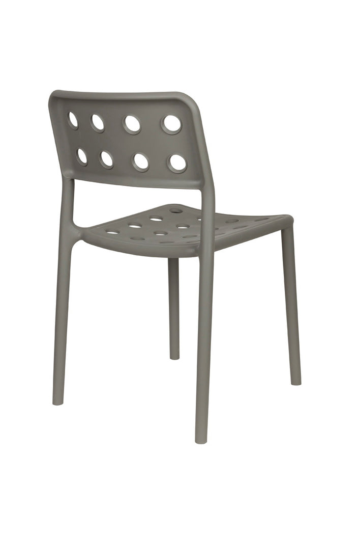 Giga Meubel - Tuinstoel Grijs - 53x46x80cm - Serra - Set van 4