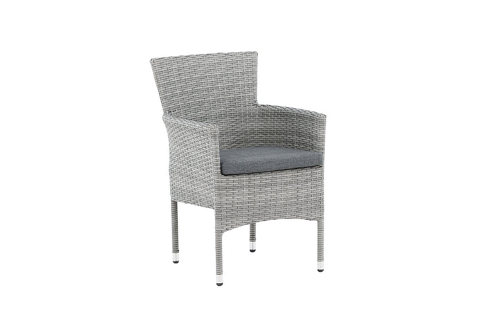 Fjôrd - Tuinstoel Grijs - Wicker - Malina - Set van 2