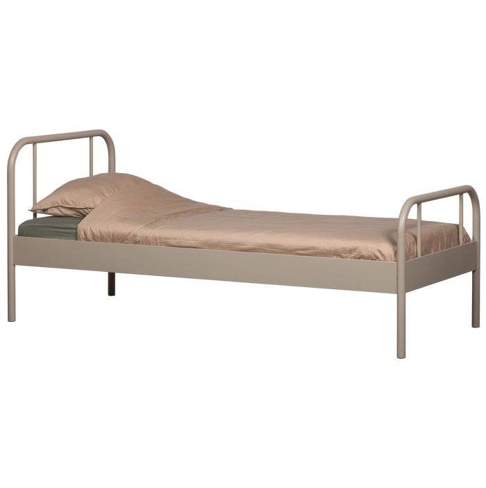 WOOOD Mata 1-Persoonsbed - Metaal - Zand - 90x208x95