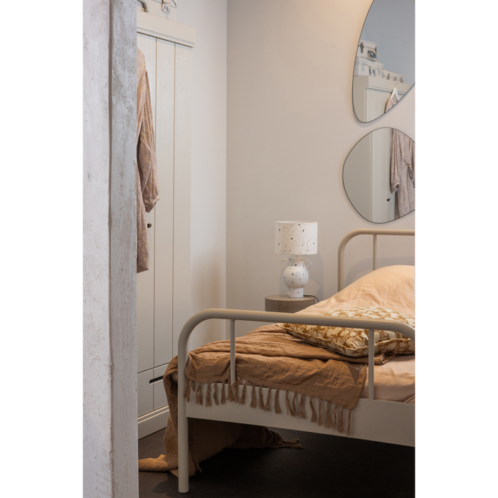 WOOOD Mata 1-Persoonsbed - Metaal - Zand - 90x208x95