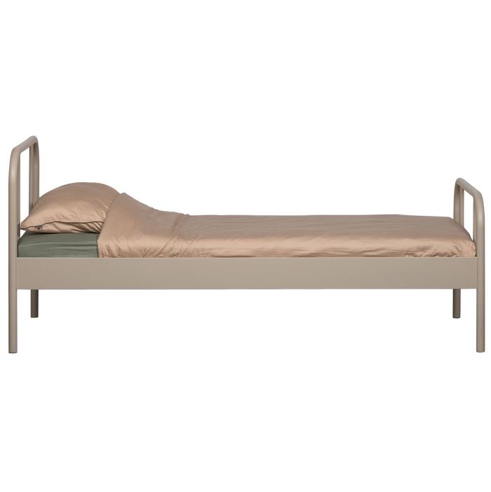 WOOOD Mata 1-Persoonsbed - Metaal - Zand - 90x208x95