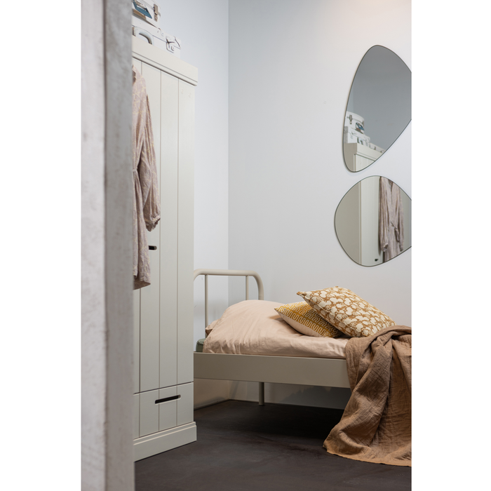 WOOOD Mata 1-Persoonsbed - Metaal - Zand - 90x208x95