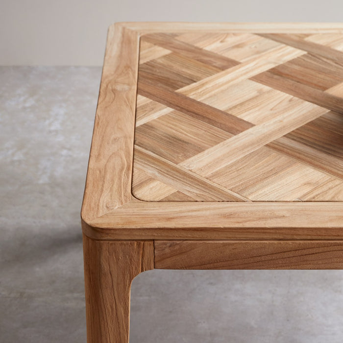 Tikamoon - Tafel van gerecycled massief teakhout 120x120 Ruth