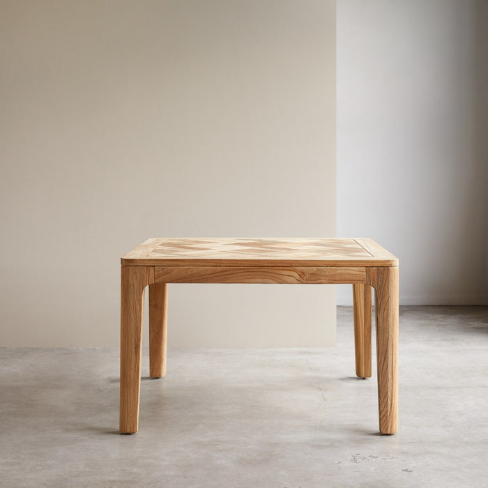 Tikamoon - Tafel van gerecycled massief teakhout 120x120 Ruth