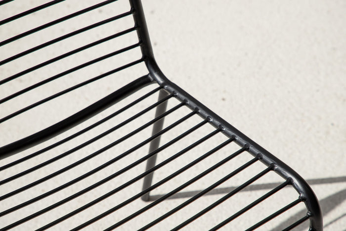 Fjôrd - Tuinstoel Zwart - Aluminium - Panjin - Set van 2