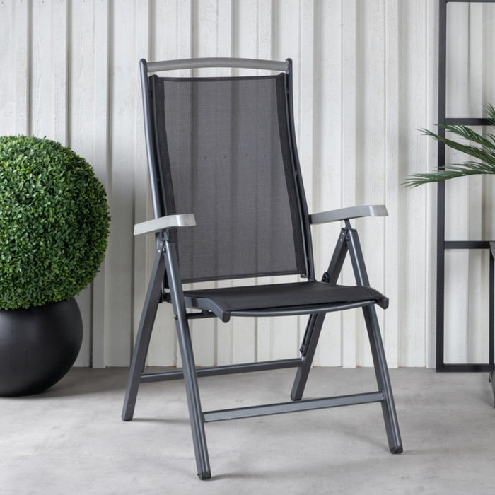 Fjôrd - Tuinstoel Zwart Verstelbaar - Albany - Set van 2