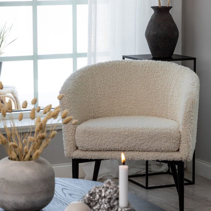 Fjôrd - Fauteuil Wit - Teddy - Duffy