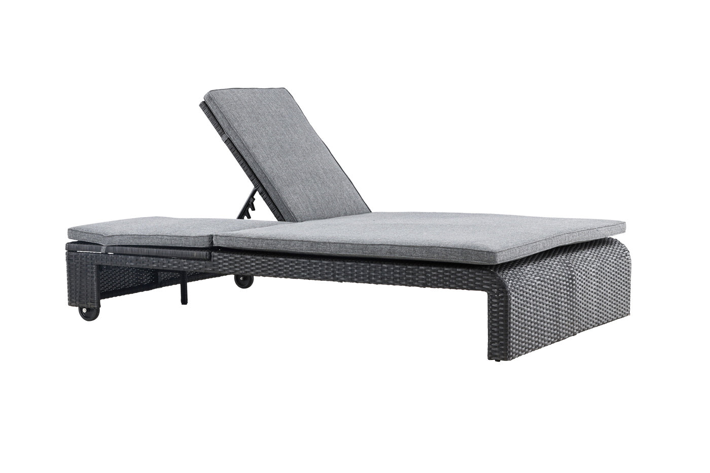 Fjôrd - Lounge Ligbed Zwart|Donkergrijs - Spunpolyester - London