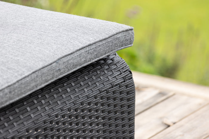 Fjôrd - Lounge Ligbed Zwart|Donkergrijs - Spunpolyester - London