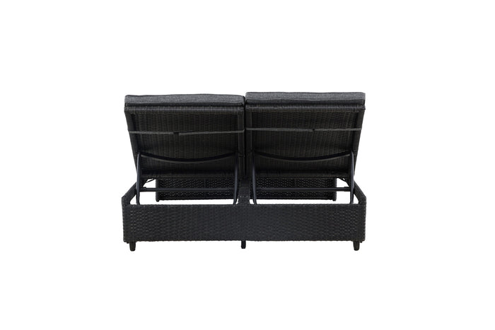 Fjôrd - Lounge Ligbed Zwart|Donkergrijs - Spunpolyester - London